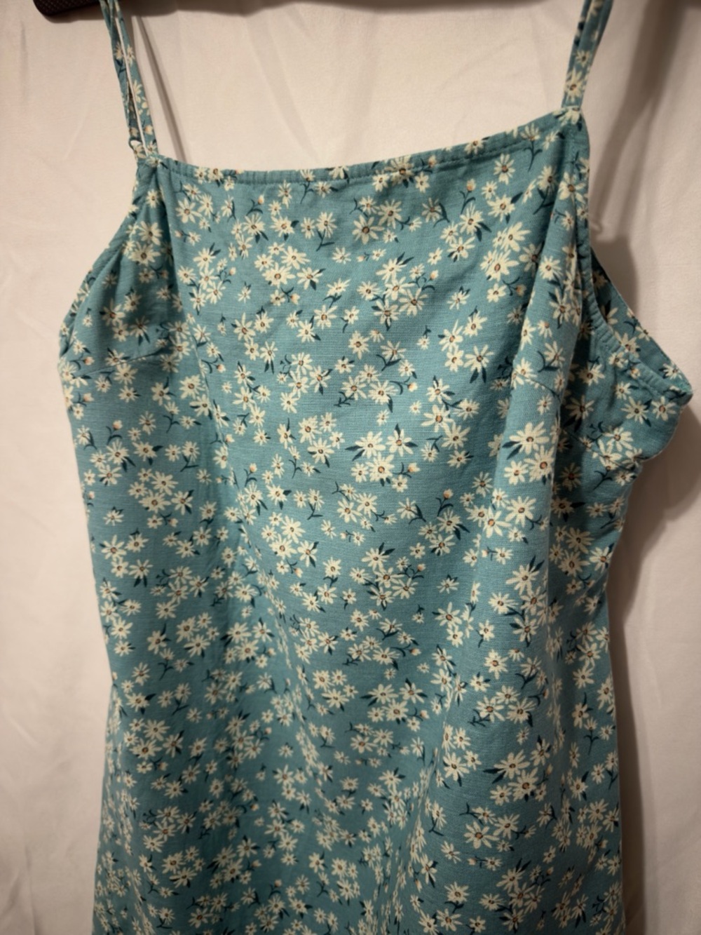 American Eagle Daisy Floral Tie back Dress cotton linen blend size Large - Picture 6 of 13